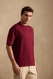 THE BAMBOO CREW TSHIRT IN MULBERRY WINE