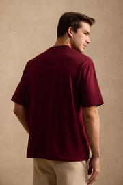 THE BAMBOO CREW TSHIRT IN MULBERRY WINE