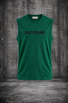 RIBBED MUSCLE TANK IN FOREST GREEN