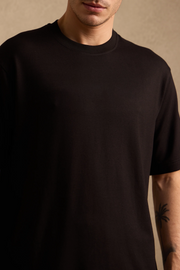 THE BAMBOO CREW TSHIRT IN DEEP BLACK