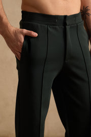 THE PIN TUCK PANTS IN HUNTER GREEN