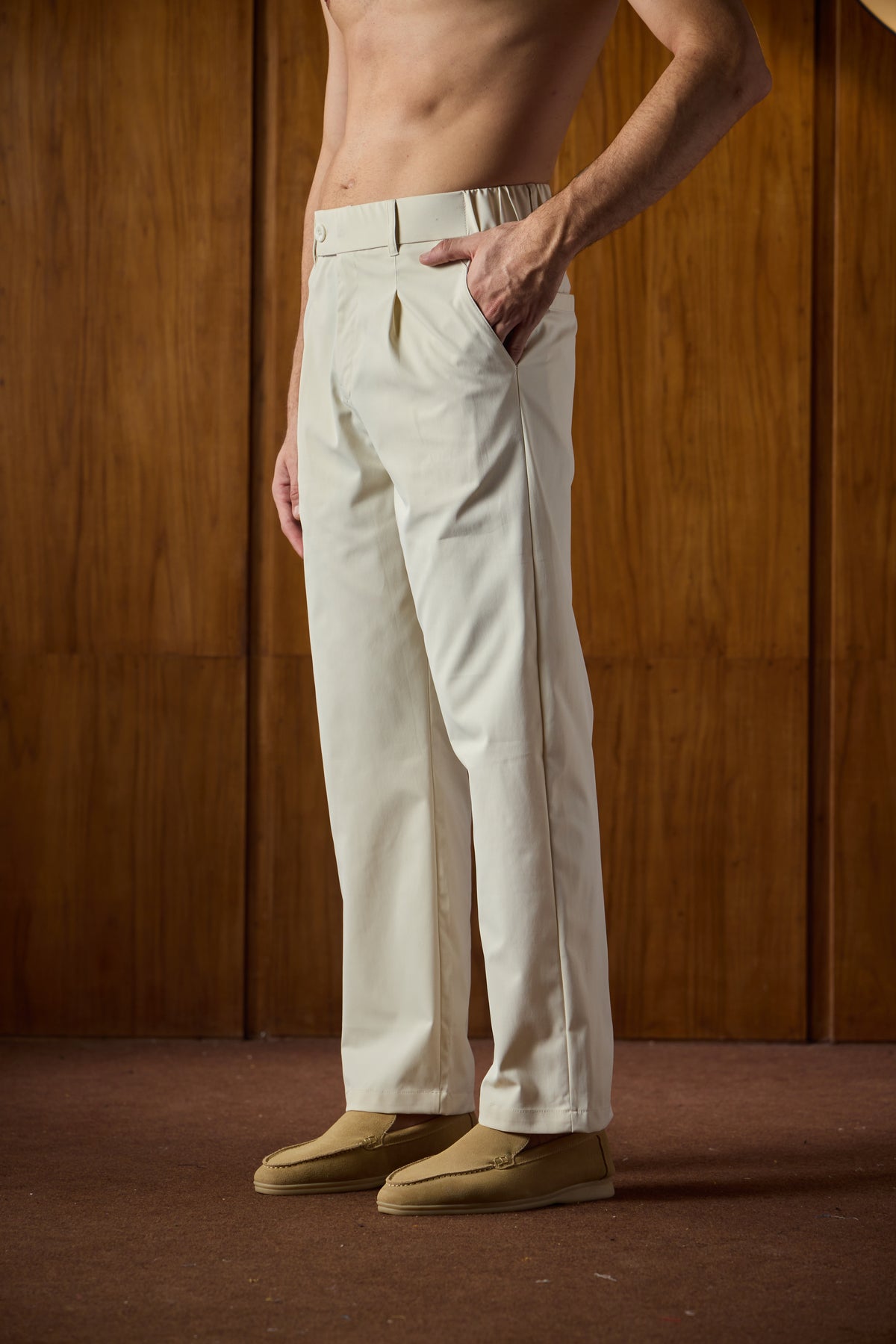 THE SEOUL AIR PANTS IN SOFT CREAM