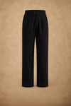 THE SEOUL LINEN PANTS IN DEEP BLACK