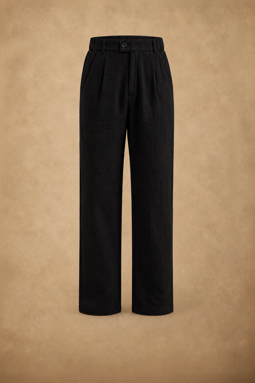 THE SEOUL LINEN PANTS IN DEEP BLACK