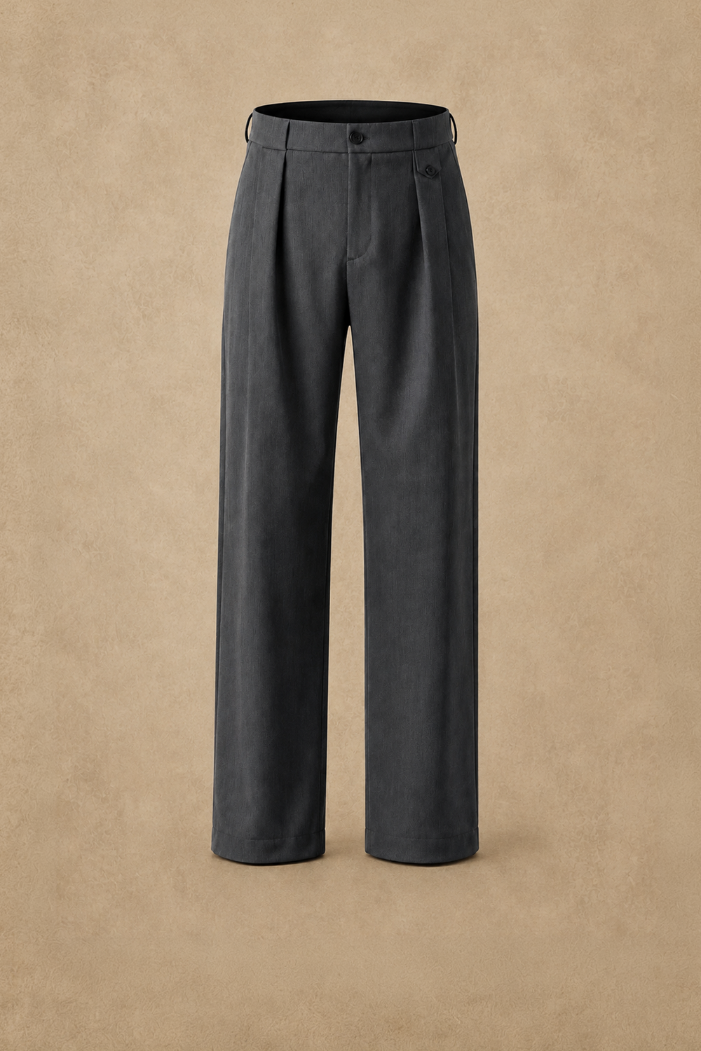 THE  SEOUL PLEATED PANTS IN CHARCOAL GREY