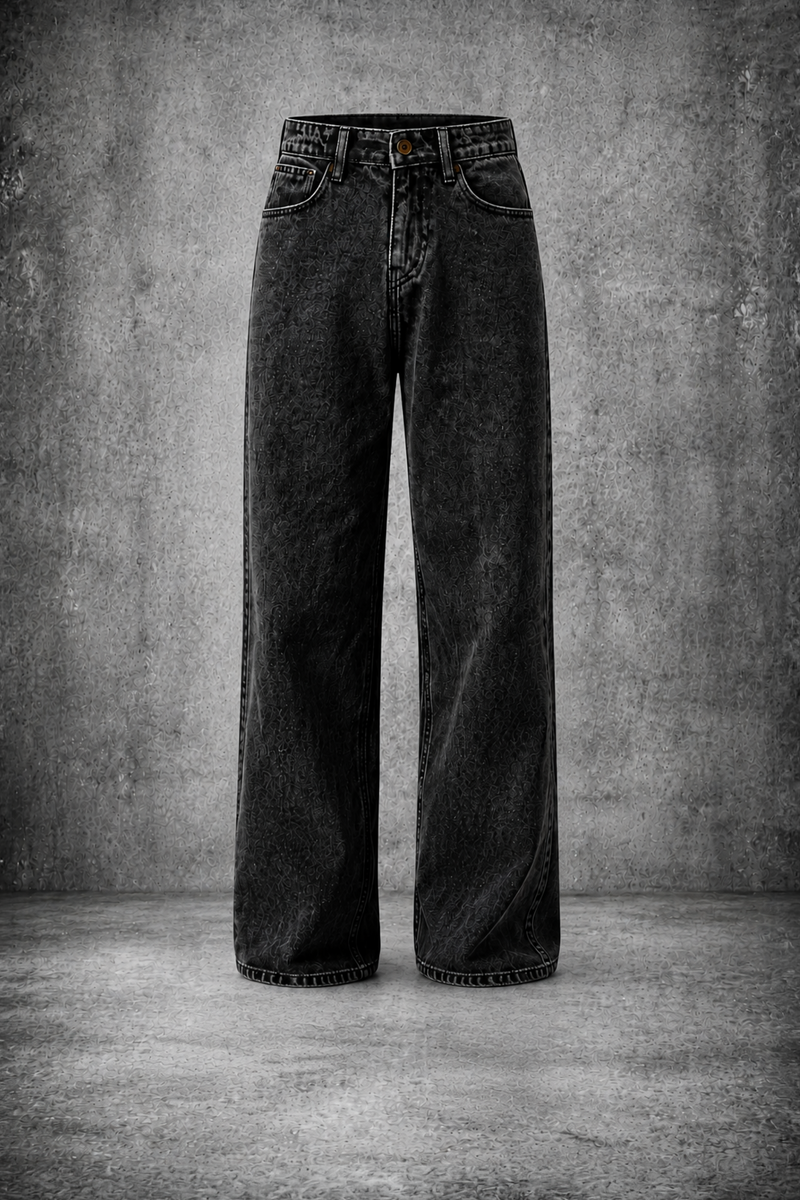 THE EASE DENIM IN CHARCOAL BLACK