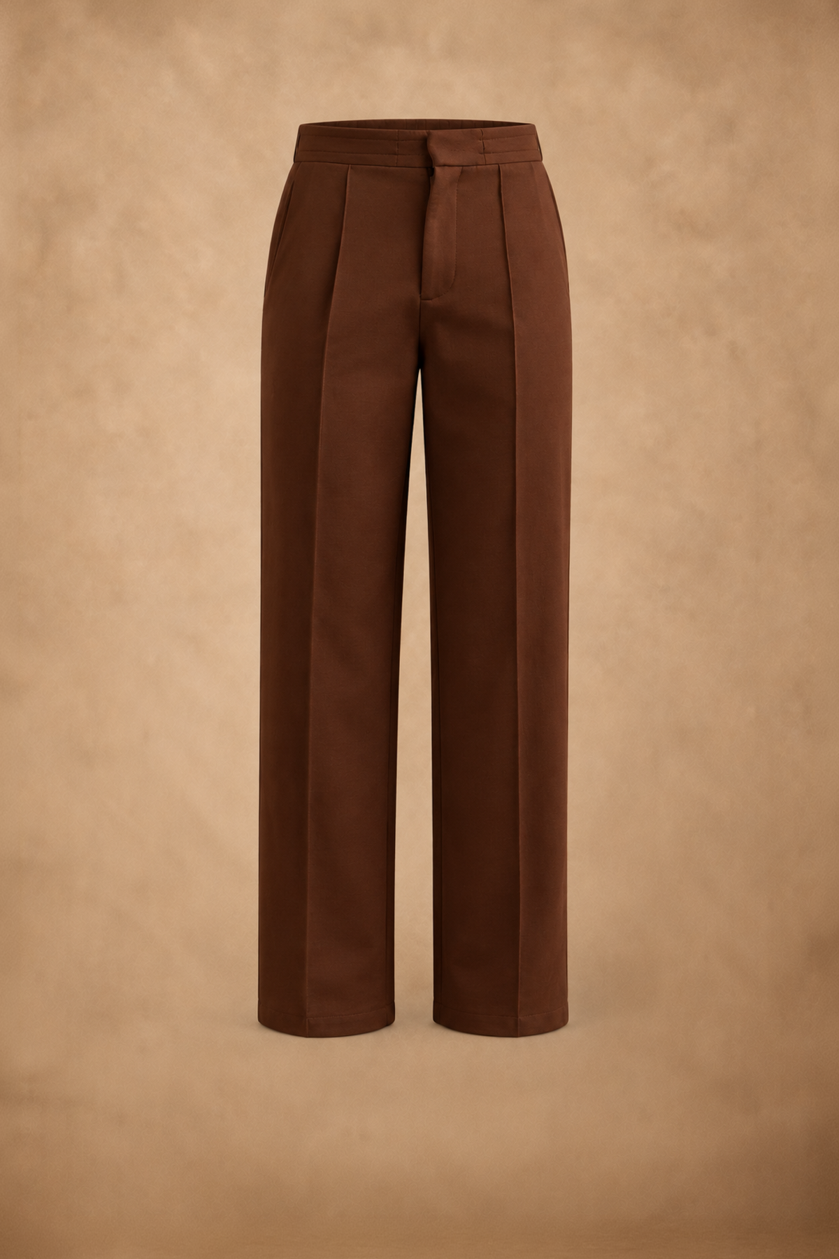 THE PIN TUCK PANTS IN RUST BROWN