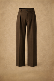 THE SEOUL PLEATED PANTS IN DARK OLIVE