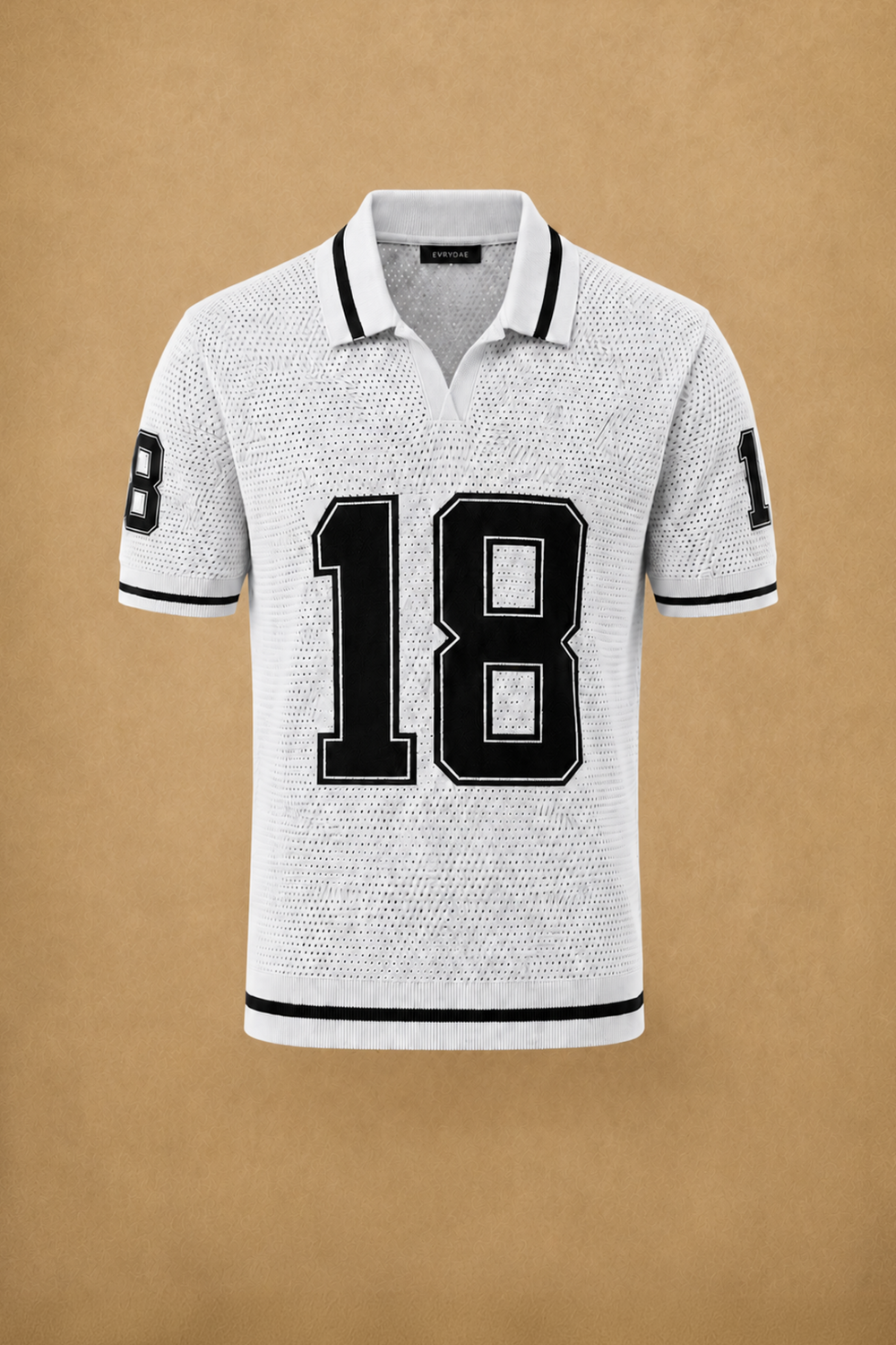 THE VARSITY MESH POLO IN MAISON WHITE