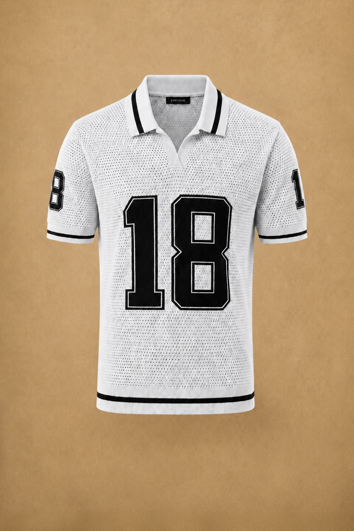 THE VARSITY MESH POLO IN MAISON WHITE