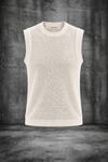 MESH KNIT TANK IN MAISON WHITE