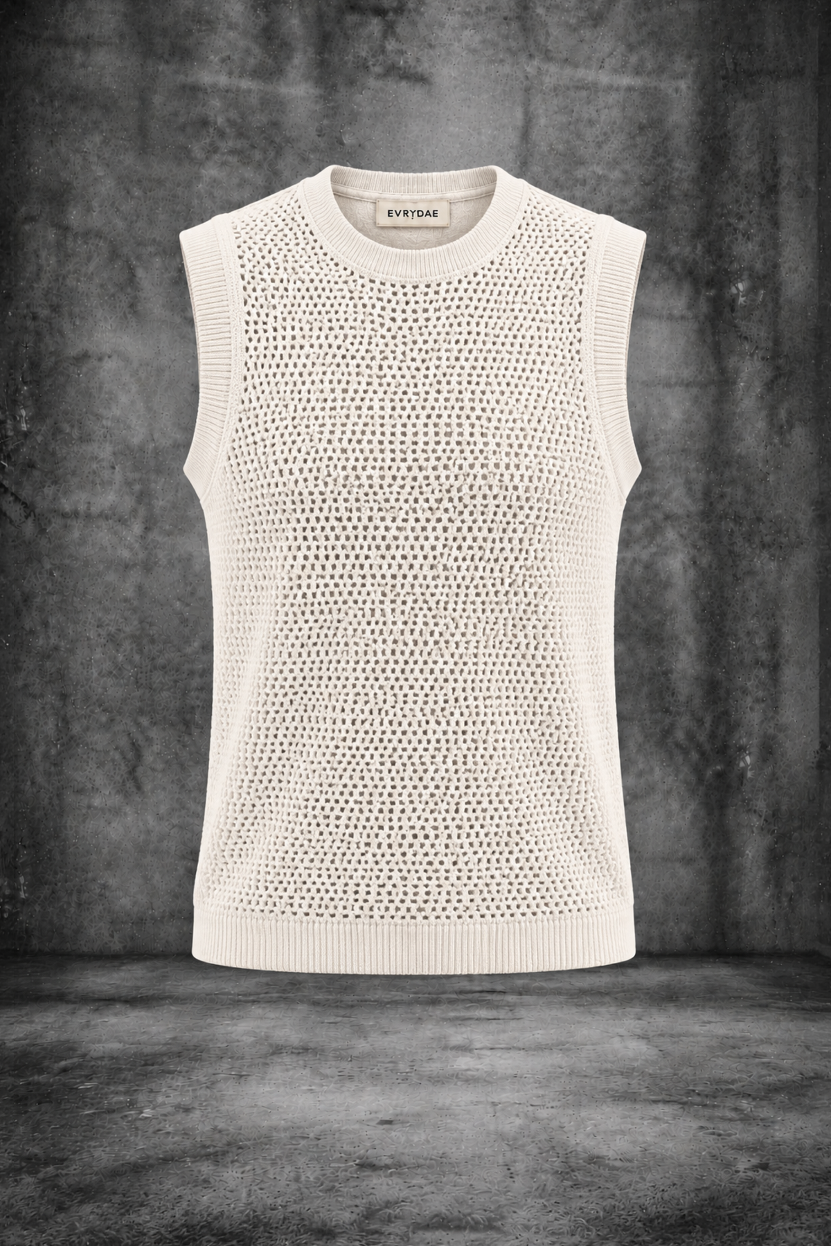 MESH KNIT TANK IN MAISON WHITE