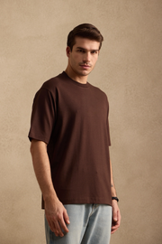 THE BAMBOO CREW NECK IN EXPRESSO BROWN