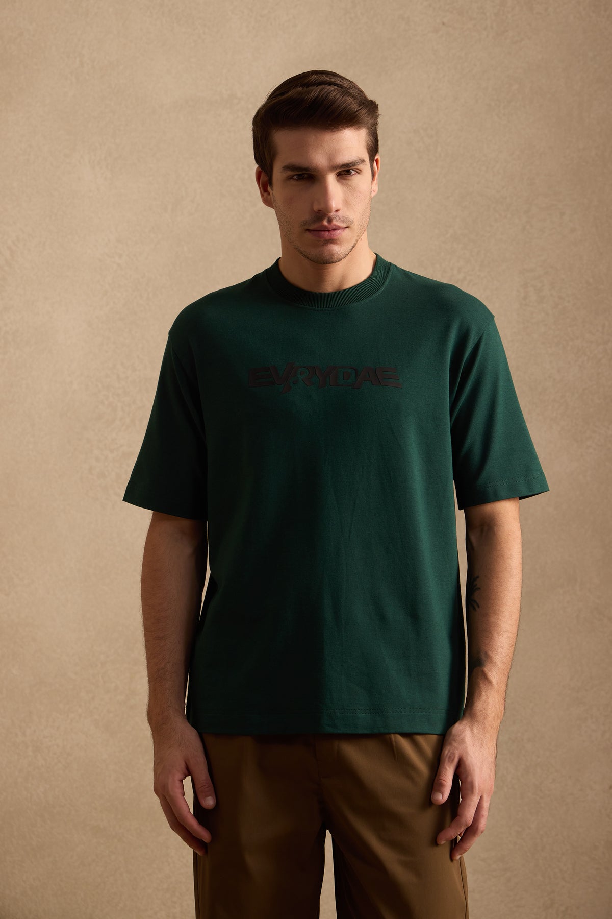 THE BAMBOO CREW TSHIRT IN FOREST GREEN