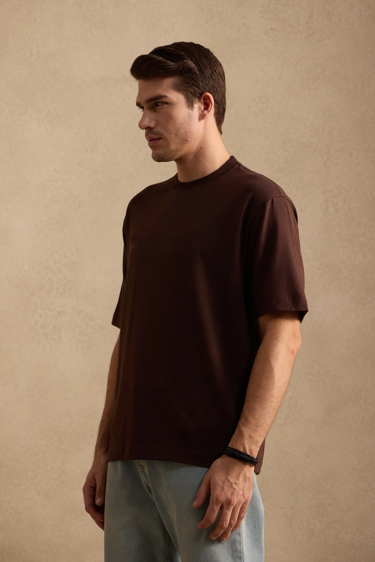 THE BAMBOO CREW NECK IN EXPRESSO BROWN