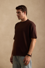 THE BAMBOO CREW NECK IN EXPRESSO BROWN