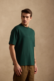 THE BAMBOO CREW TSHIRT IN FOREST GREEN