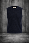 MESH KNIT TANK IN DEEP BLACK