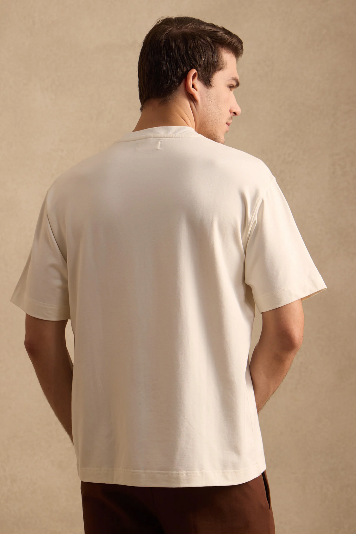 THE BAMBOO CREW TSHIRT IN OFF WHITE