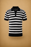 THE NAUTICA STRIPED POLO IN BLACK