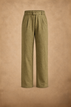THE SEOUL LINEN PANTS IN OLIVE KHAKI
