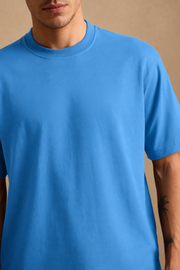 THE BAMBOO CREW TSHIRT IN COBALT BLUE