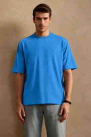 THE BAMBOO CREW TSHIRT IN COBALT BLUE