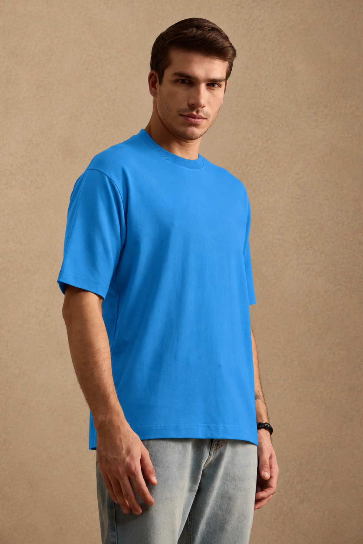 THE BAMBOO CREW TSHIRT IN COBALT BLUE