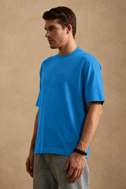 THE BAMBOO CREW TSHIRT IN COBALT BLUE