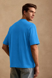THE BAMBOO CREW TSHIRT IN COBALT BLUE