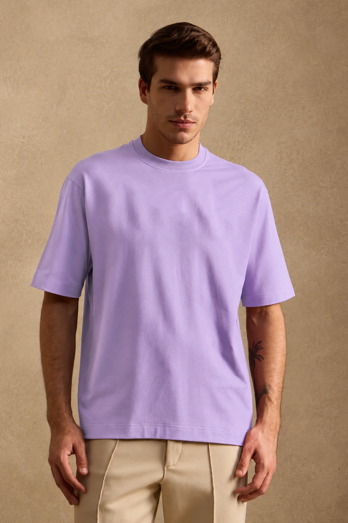 THE BAMBOO CREW TSHIRT IN LAVENDER