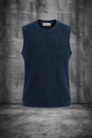 MESH KNIT TANK MIDNIGHT TEAL