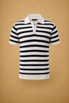THE NAUTICA STRIPED POLO IN WHITE