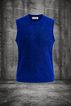 MESH KNIT TANK IN COBALT BLUE