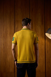 THE VARSITY MESH POLO IN ATHLETIC GOLD
