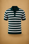 THE NAUTICA STRIPED POLO IN RACING GREEN