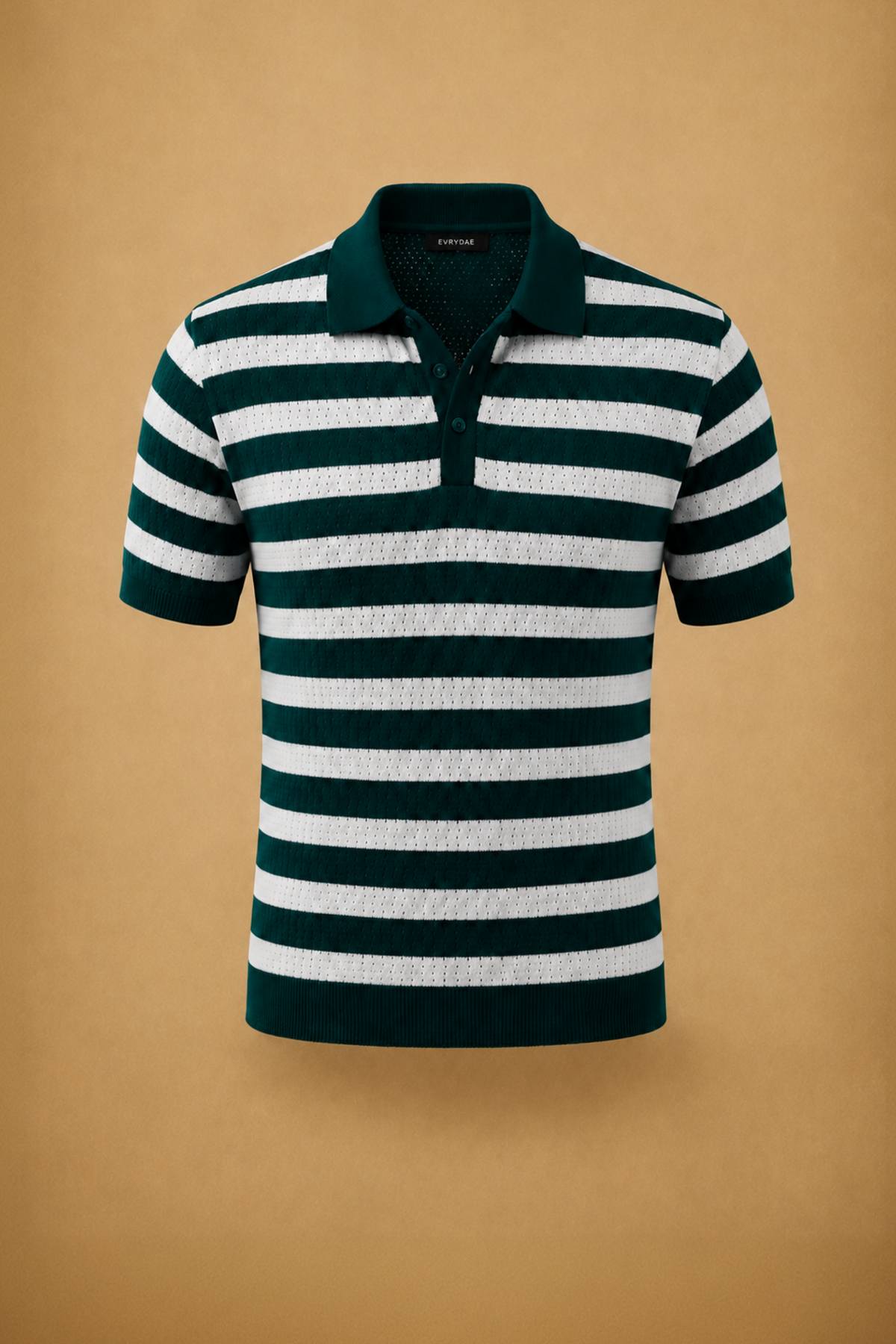 THE NAUTICA STRIPED POLO IN RACING GREEN