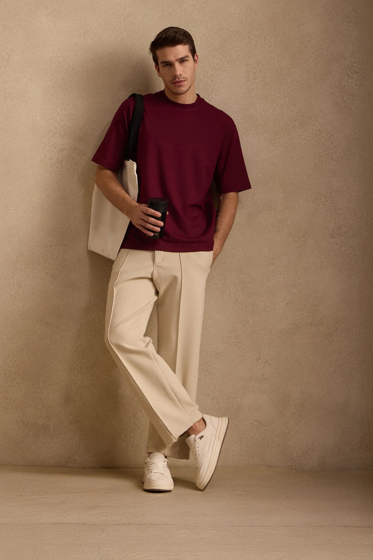 THE BAMBOO CREW TSHIRT IN MULBERRY WINE