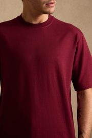 THE BAMBOO CREW TSHIRT IN MULBERRY WINE