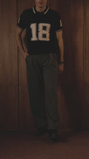 THE  SEOUL PLEATED PANTS IN CHARCOAL GREY