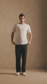 THE PIN TUCK PANTS IN HUNTER GREEN